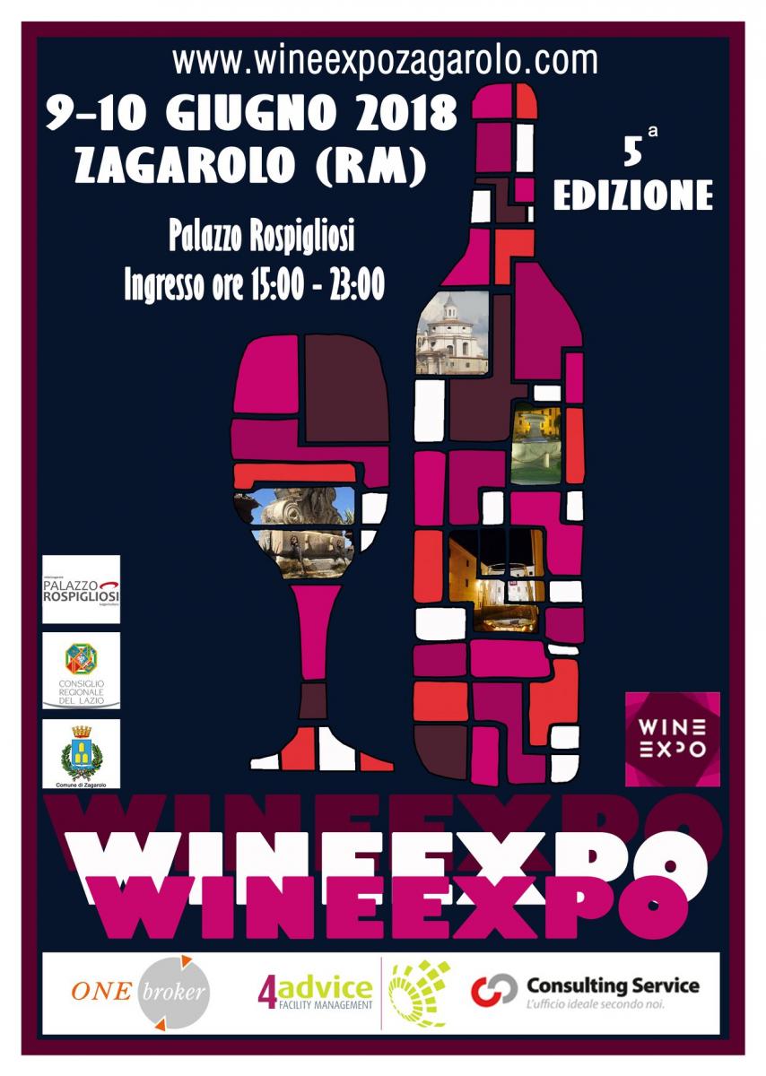  Wine Expo 2018 - 9 e 10 Giugno, ore 15.00-23.00, Palazzo Rospigliosi Zagarolo