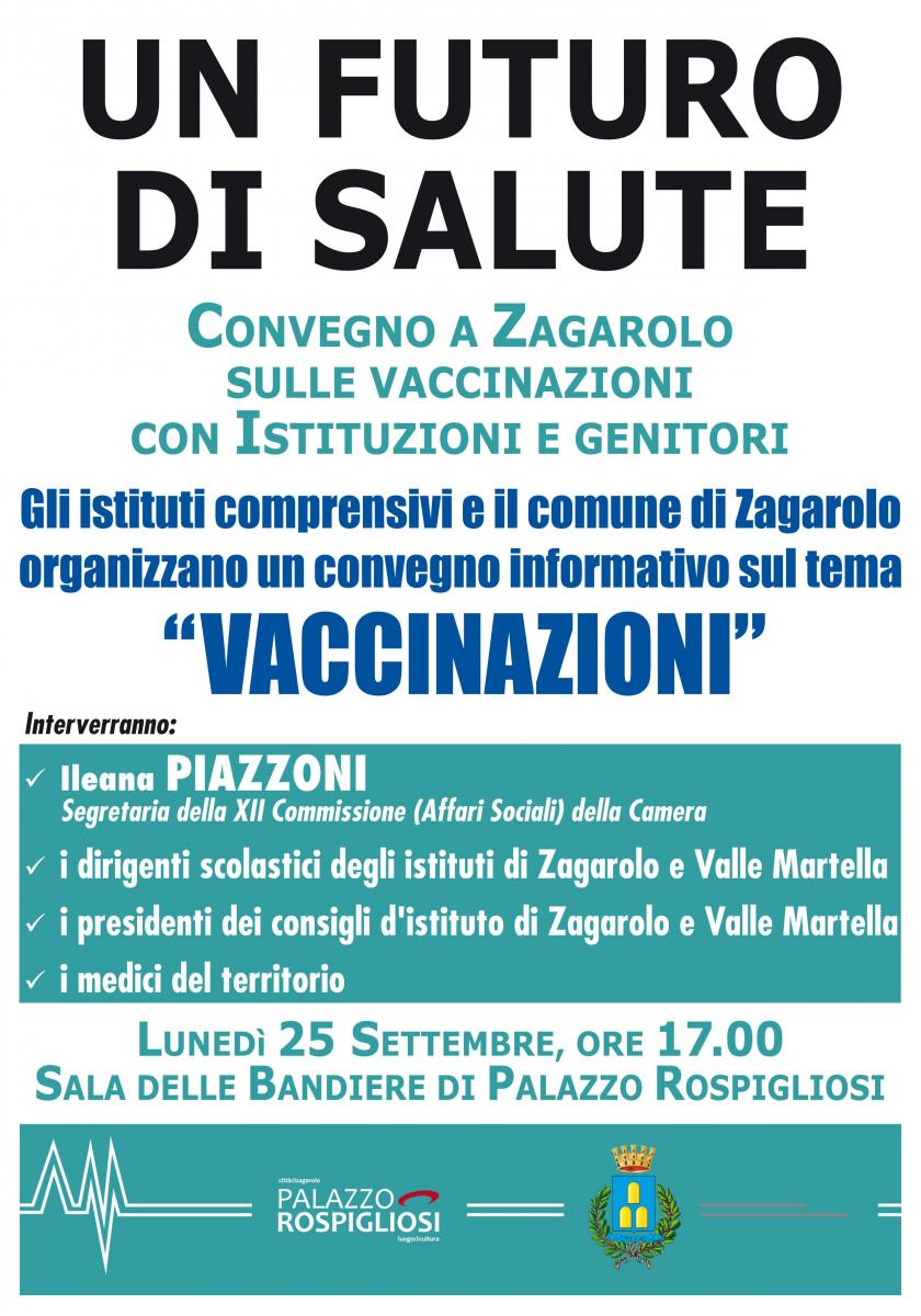 'Un futuro di salute', a Zagarolo un convegno sulle vaccinazioni - Lunedì 25 Settembre, ore 17.00, Palazzo Rospigliosi