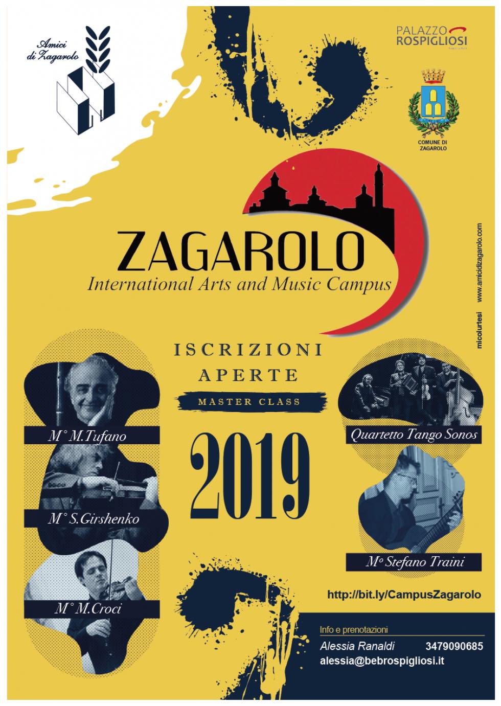Zagarolo International Arts and Music Campus - Iscrizioni aperte al master class 2019