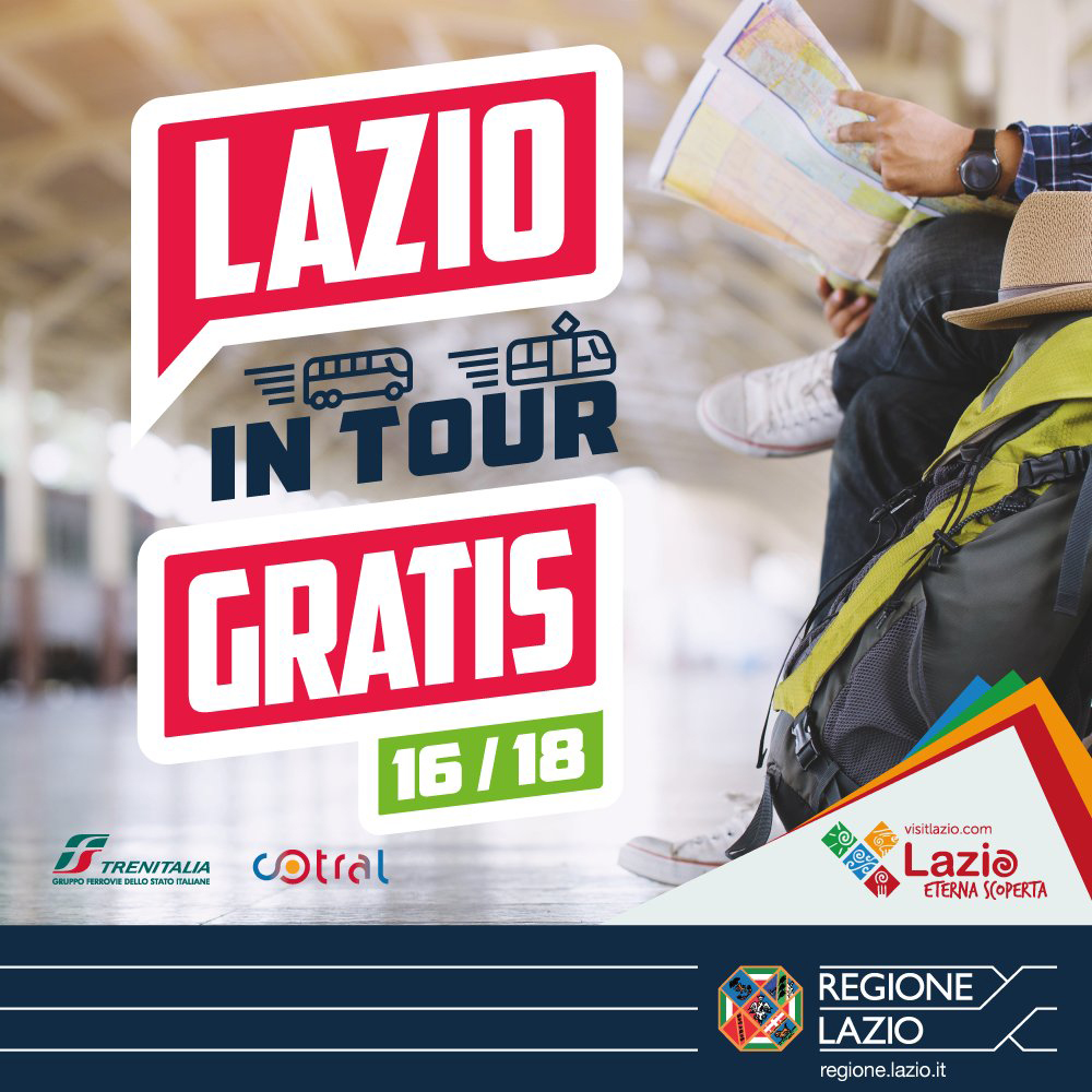 Lazio in Tour - Trasporti gratis per giovani dai 16 ai 18 anni con Trenitalia e Cotral